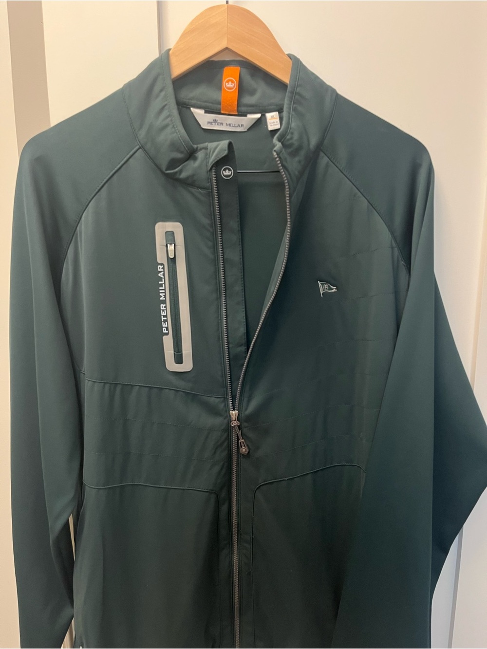 Peter Millar Dark Green Performance Full‑Zip Jacket Rumson Country Club